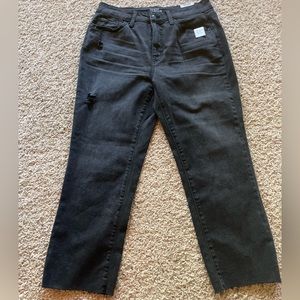 Time and Tru High Waist Cropped Distressed jeans